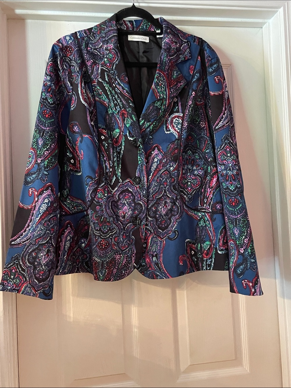 Coldwater Creek Paisley  Blazer Size 18 Plus Size Jacket Floral Print